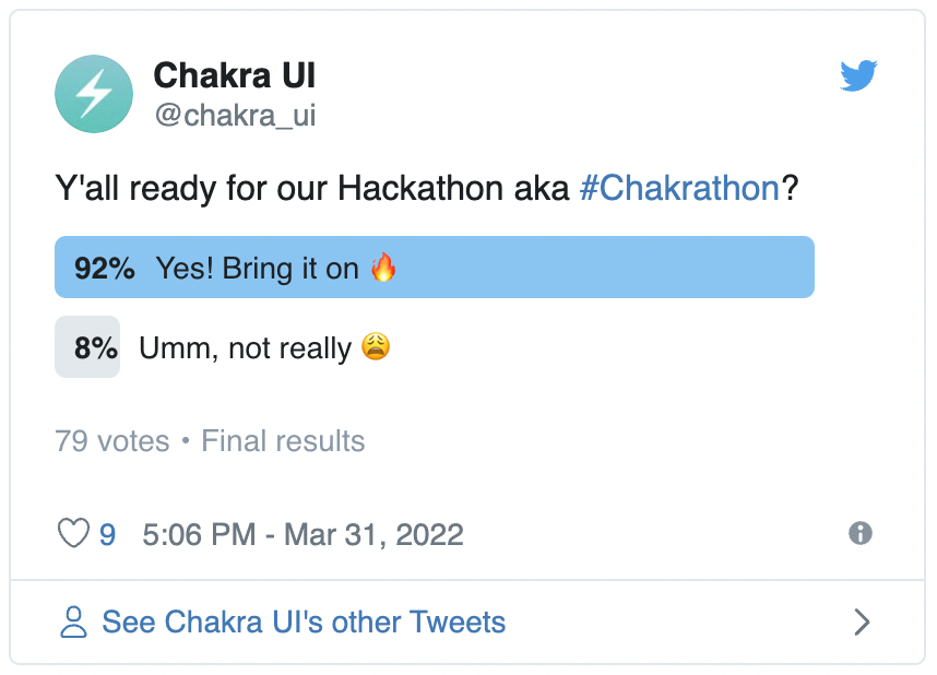 Hackathon poll feedback