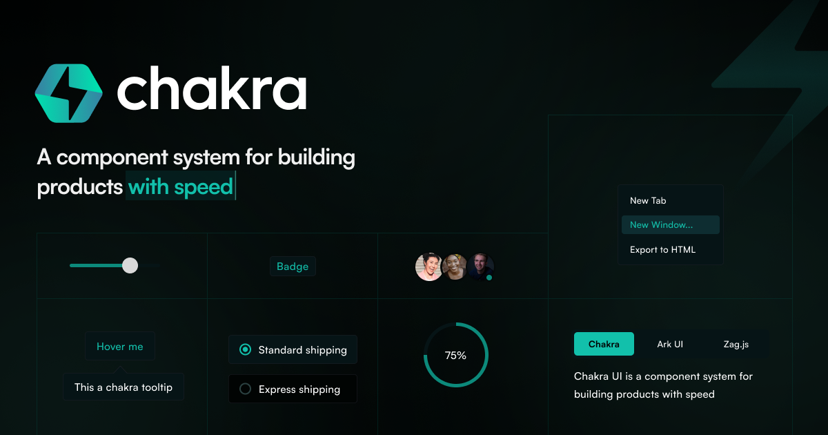 Chakra UI - A simple, modular and accessible component library that gives you the building blocks you need to build your React applications.